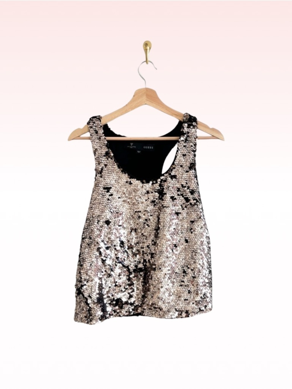 GUESS Sequin Sleeveless Top (Sz S)